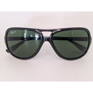 Ray-Ban RB4162 601/2P Polarized Sunglasses Black Green G-15 Lens Italy 59mm